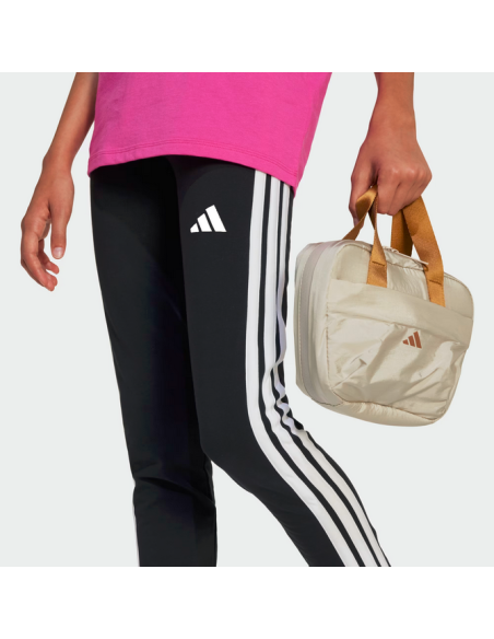 Mallas Adidas Essentials 3 Rayas Niña - Negro/Blanco