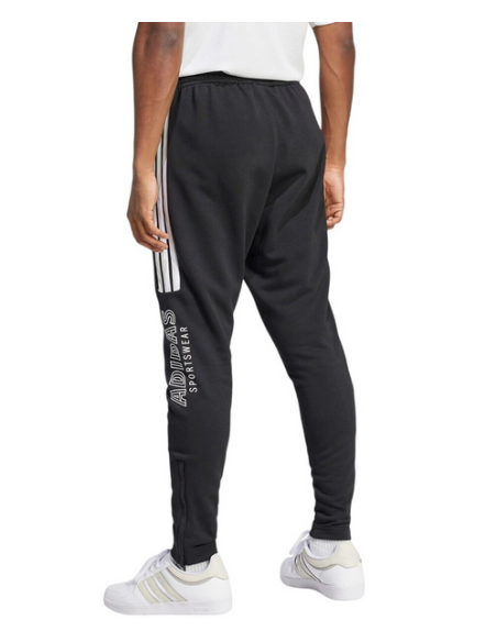Pantalone Uomo Adidas 3-Stripes - Nero/Bianco
