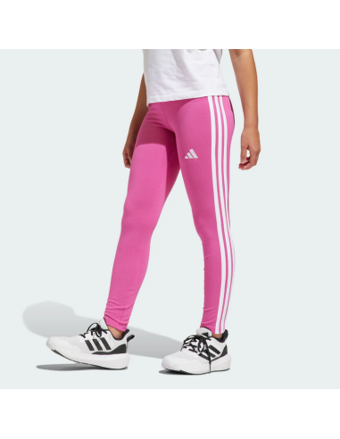 Adidas Essentials 3-Stripes Girl Leggings - Fuchsia/White