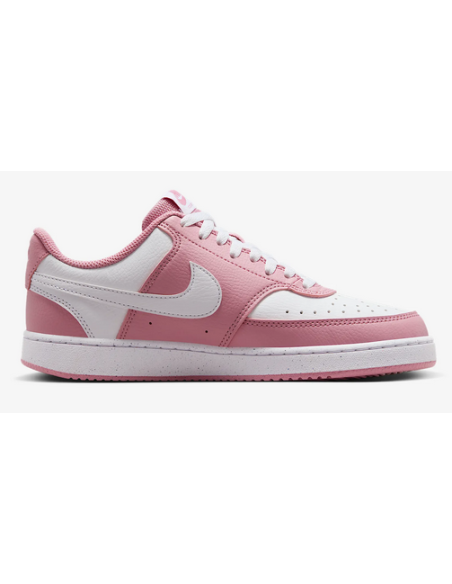 Chaussures Nike Court Vision Low Next Nature pour femme - Blanc/Rose