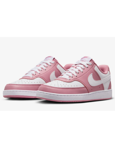 Scarpe Donna Nike Court Vision Low Next Nature - Bianco/Rosa