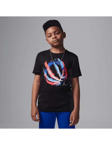 Jordan Ball Fire Boys T-Shirt - Black