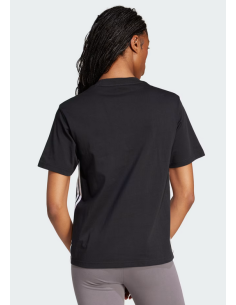 T-shirt Donna Adidas Essentials 3 Stripes - Nero 2