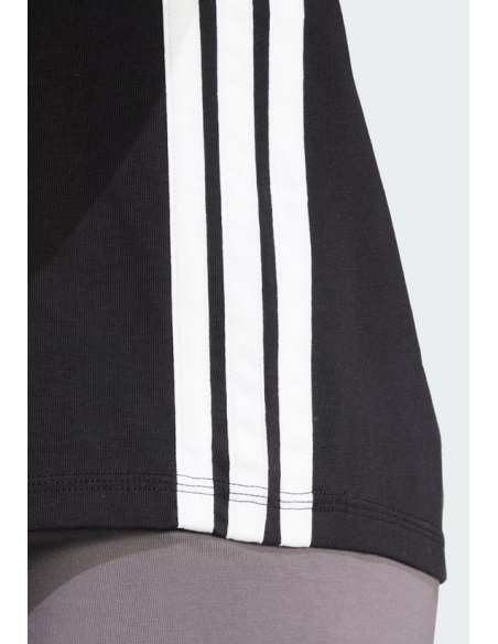 T-shirt Donna Adidas Essentials 3 Stripes - Nero