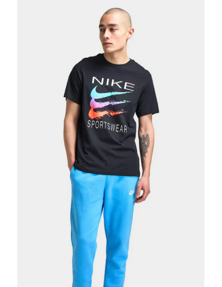Nike Sportswear Graphic Swoosh Herren T-Shirt - Schwarz