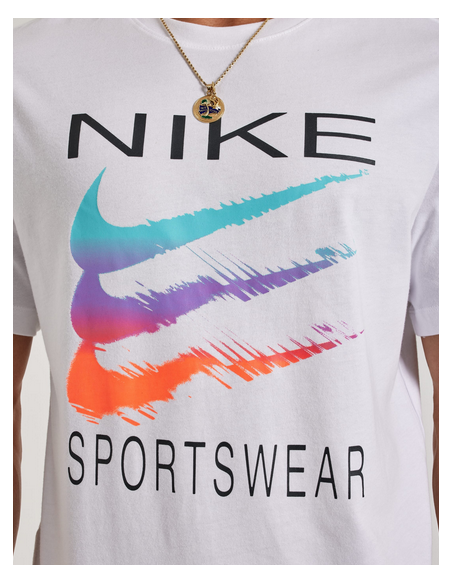 T-shirt Nike Sportswear Graphic Swoosh pour homme - Blanc