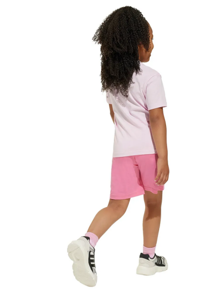 Completo Bambina Adidas Essentials Tee - Rosa/Fucsia
