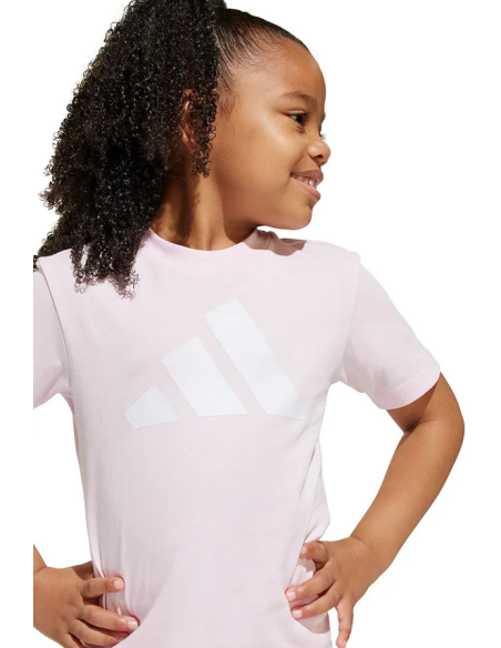 Adidas Essentials Tee Girls Set - Pink/Fuchsia