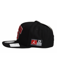Gorra unisex con ala plana y logotipo de Jordan - Negra 2