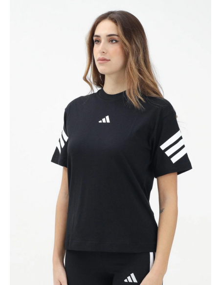 Adidas Future Icons 3-Stripes Tee Damen T-Shirt - Schwarz