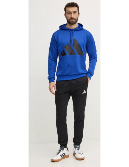 Adidas Sportswear Big Logo French Terry Hooded Men's Tracksuit - Blue/Black