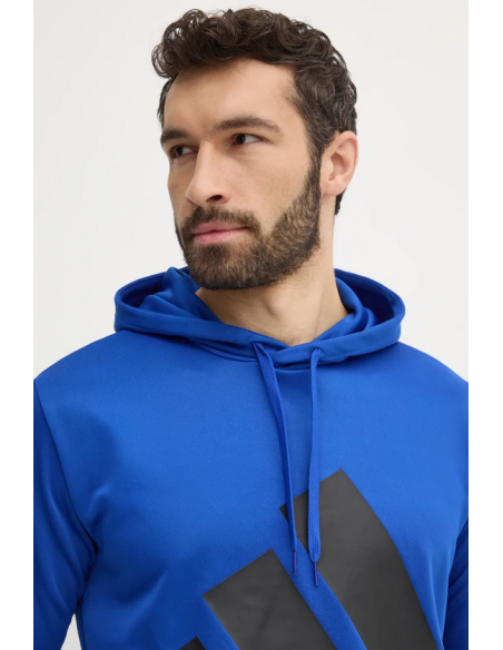 Tuta Uomo Adidas Sportswear Big Logo French Terry Hooded - Blu/Nero