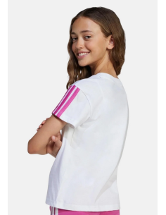 T-shirt Ragazza Adidas Essentials 3-Stripes - Bianco 2