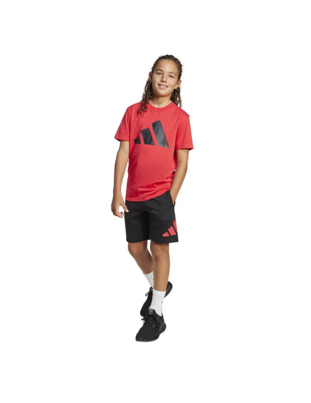 Completo Ragazza Adidas Essentials Tee - Rosso/Nero