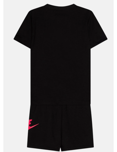 Conjunto Nike Club Tee para niña - Negro