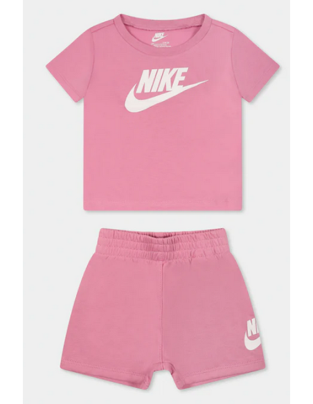 Completo Bambina Nike Club Tee - Rosa
