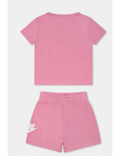 Completo Bambina Nike Club Tee - Rosa 2