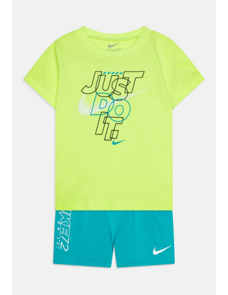 Nike Just Do It Kinder T-Shirt-Set - Grün/Blau