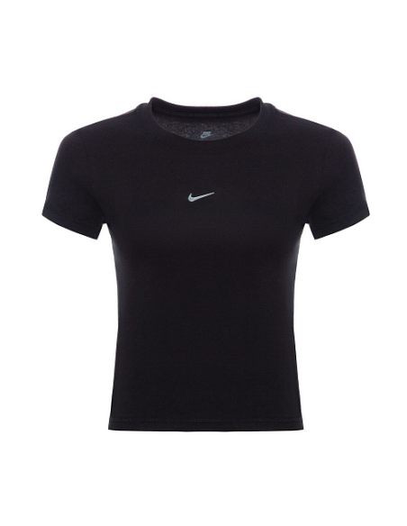 Camiseta corta Nike Sportswear de corte ajustado para mujer - Negra