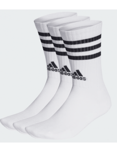 Tre Paia di Calze Adidas 3-Stripes Cushioned - Bianco