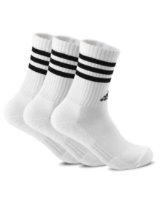 Tre Paia di Calze Adidas 3-Stripes Cushioned - Bianco 2
