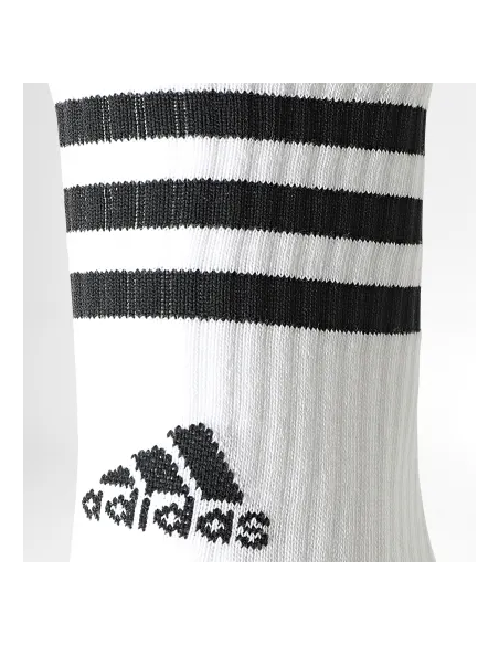 Tres pares de calcetines acolchados Adidas 3-Stripes - Blanco