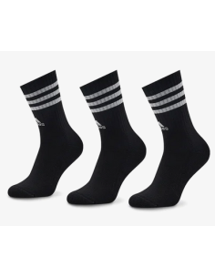 Tre Paia di Calze Adidas 3-Stripes Cushioned - Nero