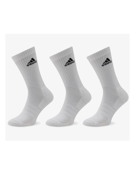 Drei Paar gepolsterte Adidas Socken – Weiß