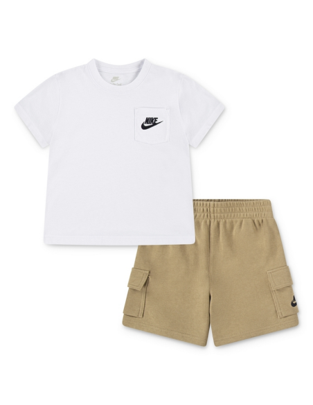 Ensemble t-shirt Nike Pocket Tee pour enfant - Blanc/Beige