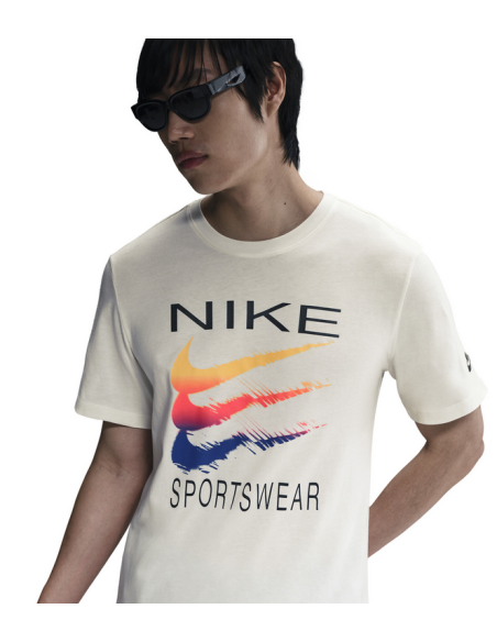 T-shirt Uomo Nike Sportswear Graphic Swoosh - Beige