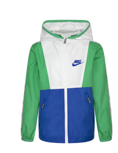 Giacca Bambino Antivento Nike Color Block - Verde/Bianco/Blu