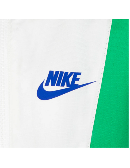 Nike Color Block Windbreaker Kids Jacket - Green/White/Blue