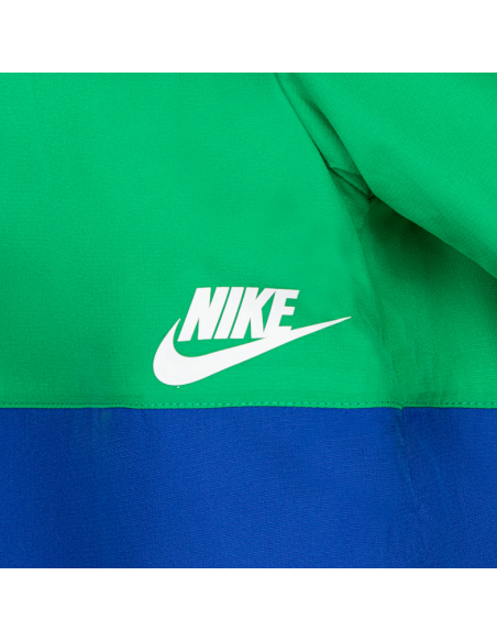 Giacca Bambino Antivento Nike Color Block - Verde/Bianco/Blu