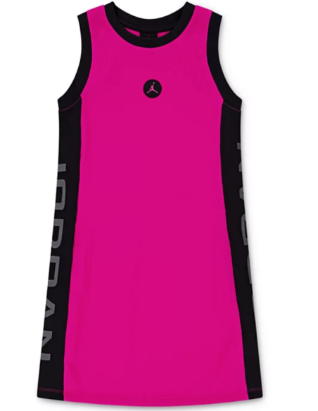 Vestito Ragazza Jordan "She Takes Flight" - Fucsia/Nero