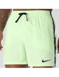 Costume da Bagno Uomo Nike Logo Tape - Verde Fluo