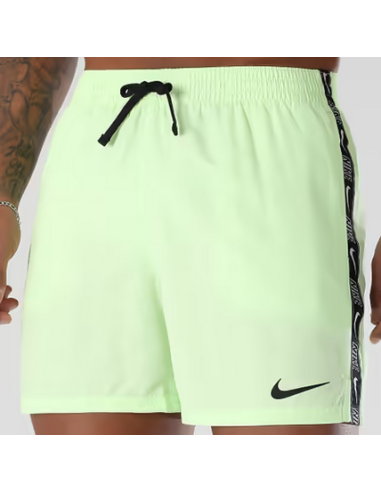 Costume da Bagno Uomo Nike Logo Tape - Verde Fluo