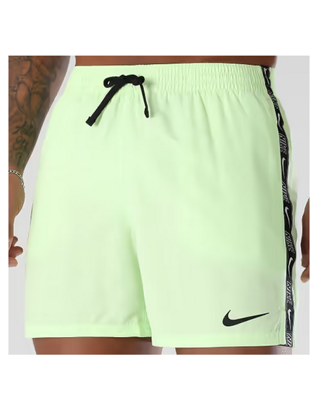 Costume da Bagno Uomo Nike Logo Tape - Verde Fluo