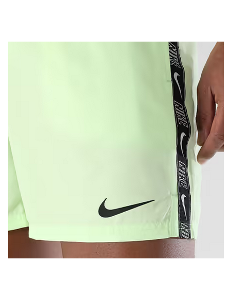 Maillot de bain Nike Logo Tape pour homme - Vert fluo