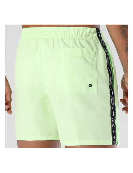 Costume da Bagno Uomo Nike Logo Tape - Verde Fluo