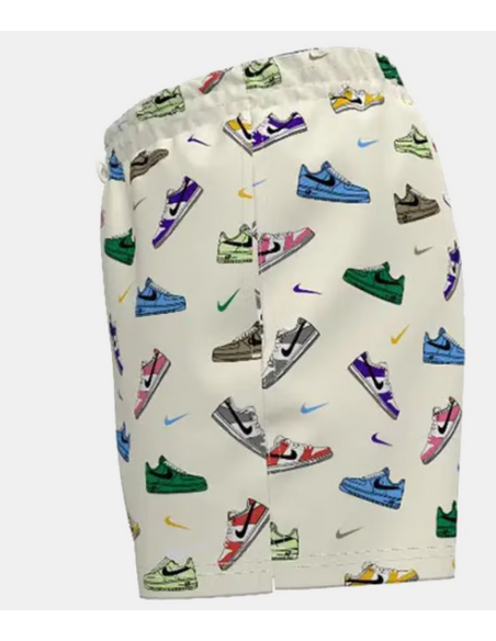 Costume da Bagno Uomo Nike 5 Volley Multi Print - Beige