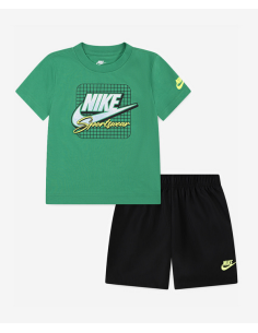 Completo Bambino Nike Sport Swear Tee set - Verde/Nero