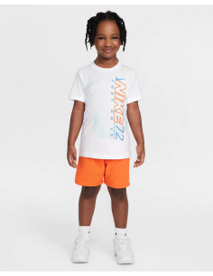 Completo Bambino Nike Rhythm Tee set - Bianco/Arancio