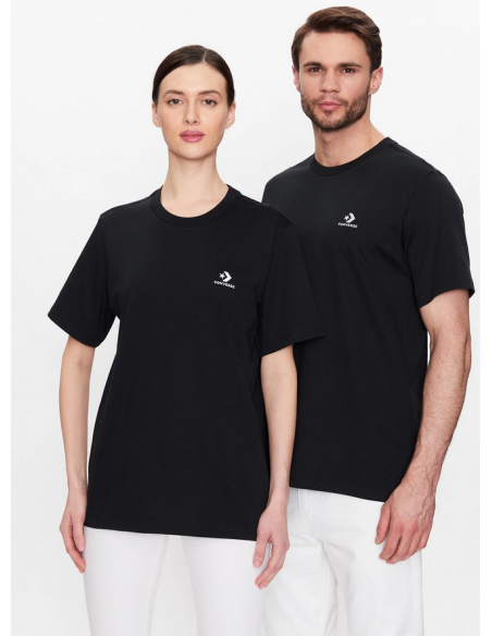 Unisex Converse Go-To Embroidered Star Chevron Standard Fit T-Shirt - Schwarz
