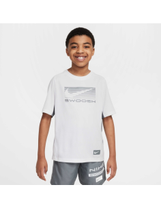 T-shirt Ragazzo Nike Swoosh Dri-Fit - Bianco