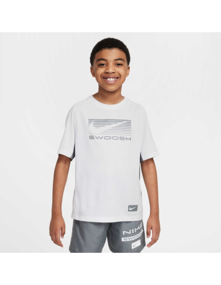 Nike Swoosh Dri-Fit Boys' T-Shirt - White