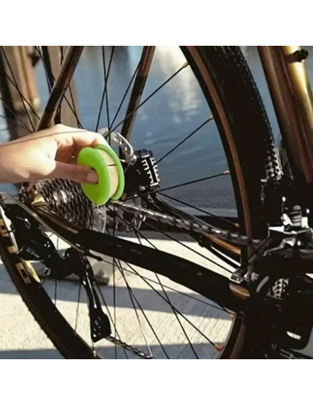 Roller for lubricating and cleaning the chain
