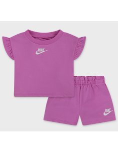 Completo Bambina Nike French Terry Set - Fucsia