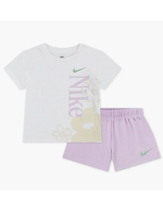 Completo Bambina Nike Wild Flower - Bianco