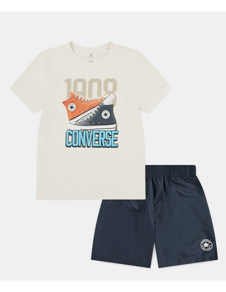 Completo Ragazzo Converse Retro Remix - Beige/Blu