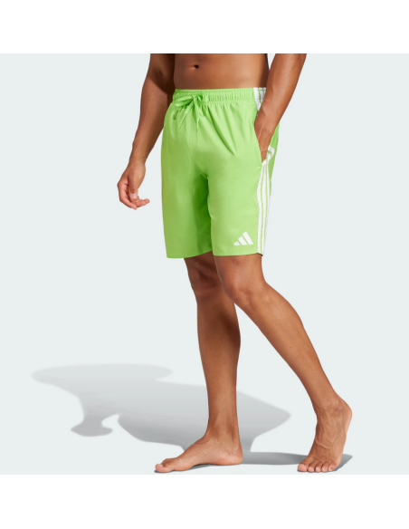 Adidas 3-Stripes Men's Swimsuit - Fluorescent Green